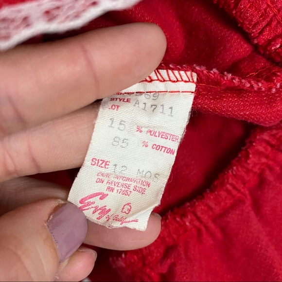 Vintage Evy Of California Baby Dress Size 12 Month - Picture 9 of 10